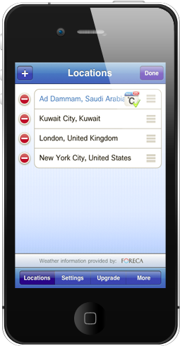 iPhone3 Celsius تطبيق لعرض حالة الطقس للآيفون والآيباد  