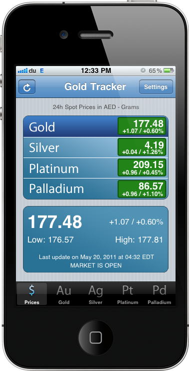 gold تحديث فوري لأسعار الذهب مع Gold Tracker لأجهزة الـ iOS