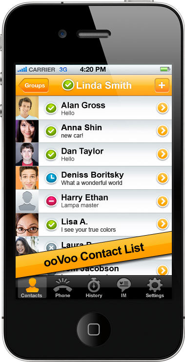 ooVoo برنامج المحادثات المرئية ooVoo يصدر نسخة خاصه للآيفون