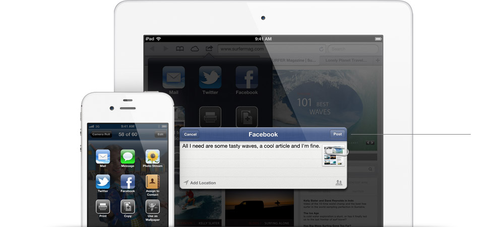 facebook gallery status1 مميزات نظام iOS 6