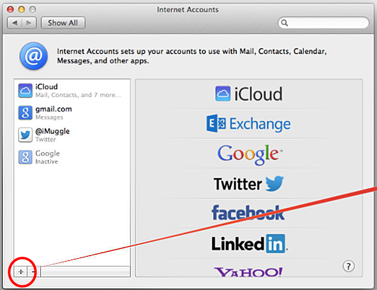 internet accounts كيف تقوم بأضافة حسابات مواقع التواصل الأجتماعي على الـOS X Mavericks 