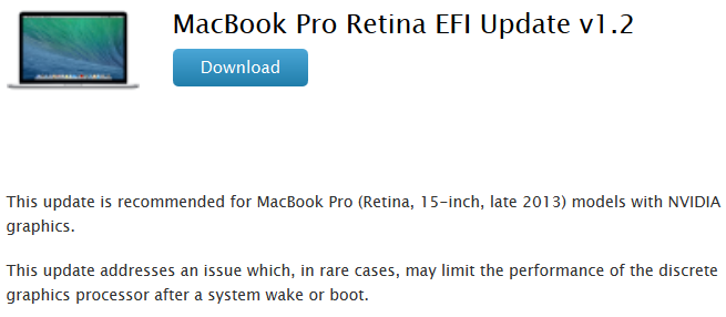 macbook pro 15 efi update1 آبل تصدر تحديثات لأجهزة الماك بوك برو الجديدة لحل بعض المشكلات