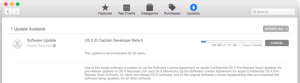 Apple Seeds Sixth OS X 10.11 El Capitan Beta to Developers