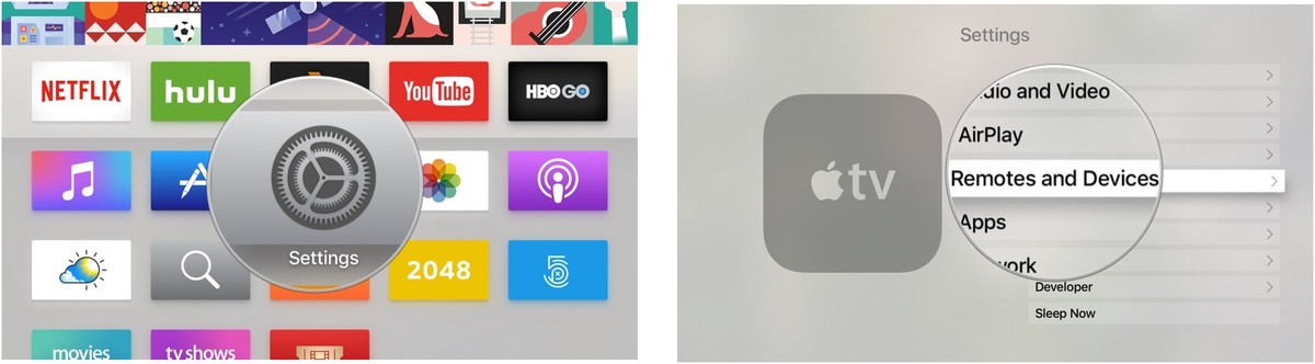 Remote app Settings remotes and devices Apple TV