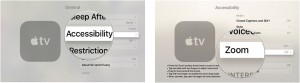 Accessibility Zoom Apple TV