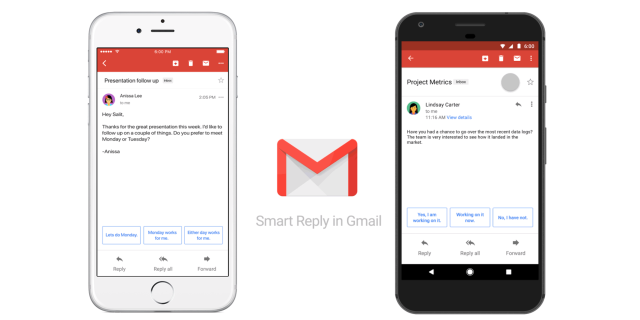 الردود الذكية في Gmail