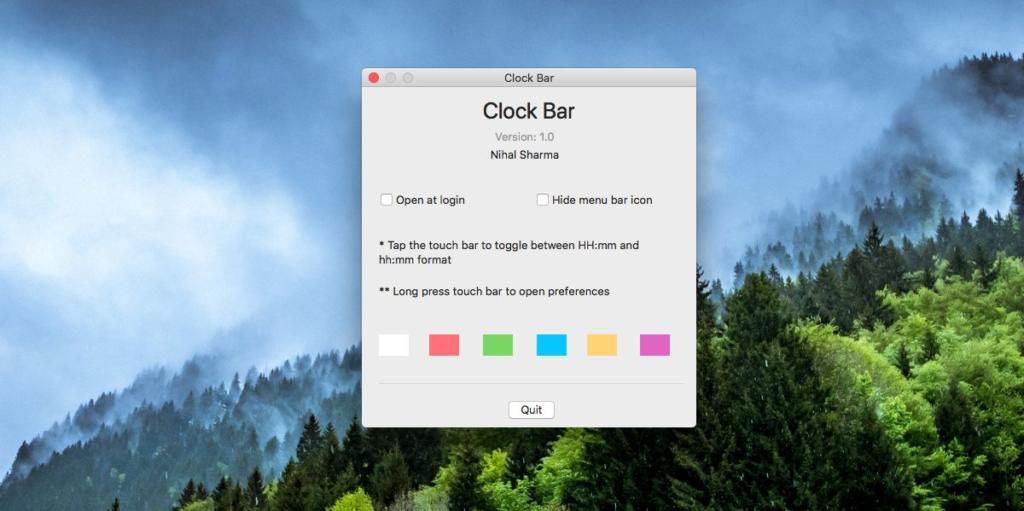 إضافة ساعة إلى شريط الأدوات Touch Bar
