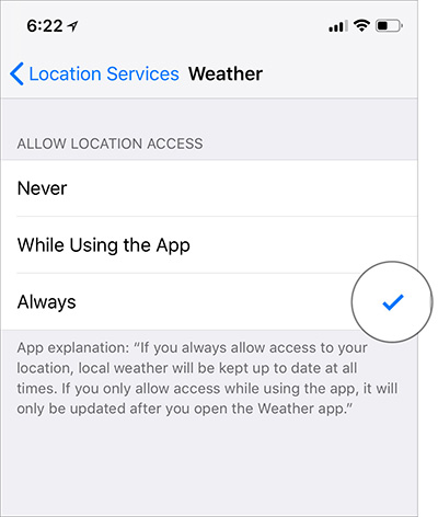 iOS 12 كيفيّة عرض ودجت الطقس