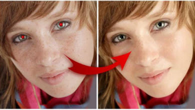 إزالة العين الحمراء من الصور على iPhone