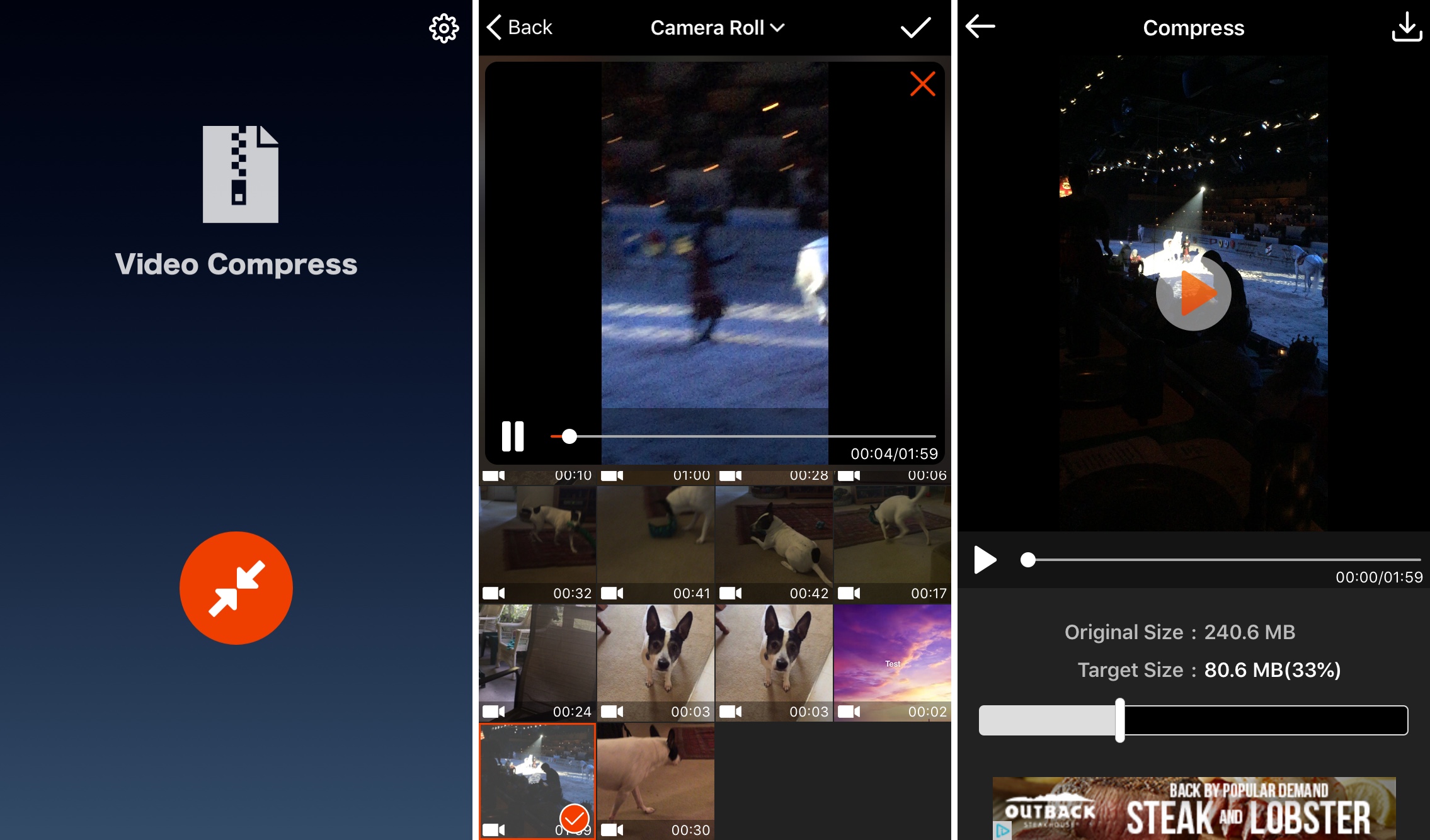ضغط ملفات الفيديو على iPhone وiPad