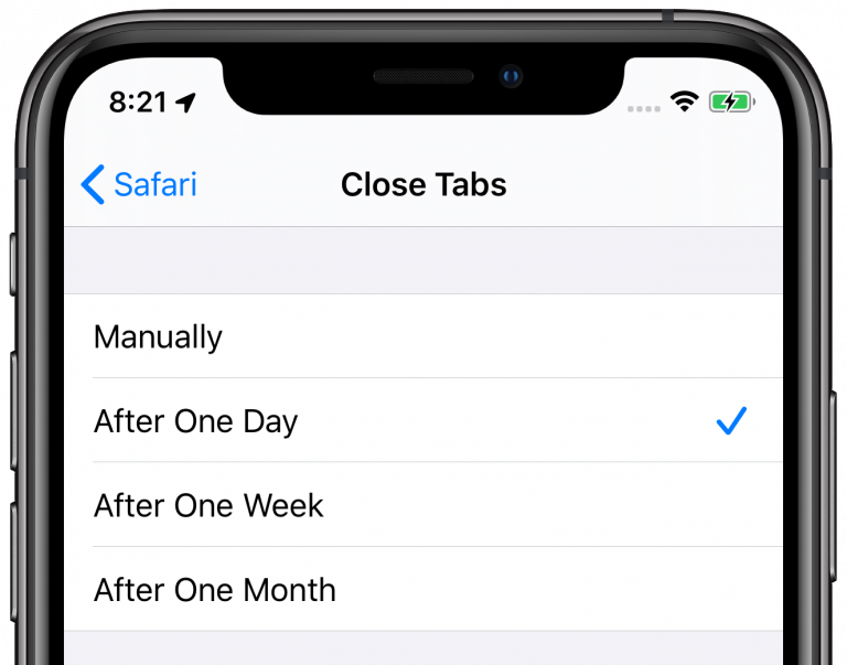 iOS 13 إغلاق علامات تبويب Safari