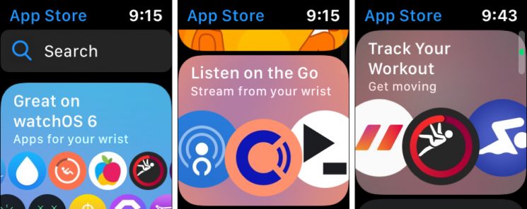 استخدام متجر App Store على ساعة آبل