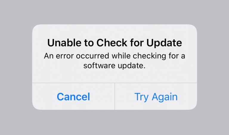 مشكلة عدم العثور على تحديث على iPhone وiPad