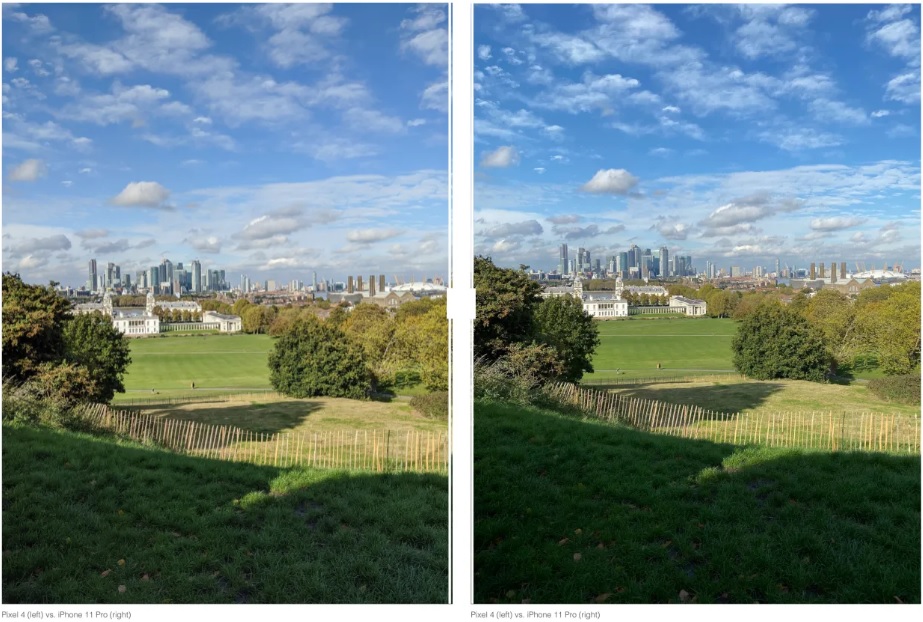  مقارنة كاميرا pixel 4 مع iPhone 11 Pro