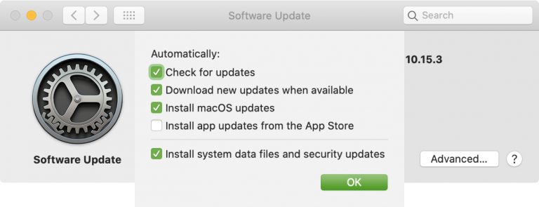 التحديثات على Mac