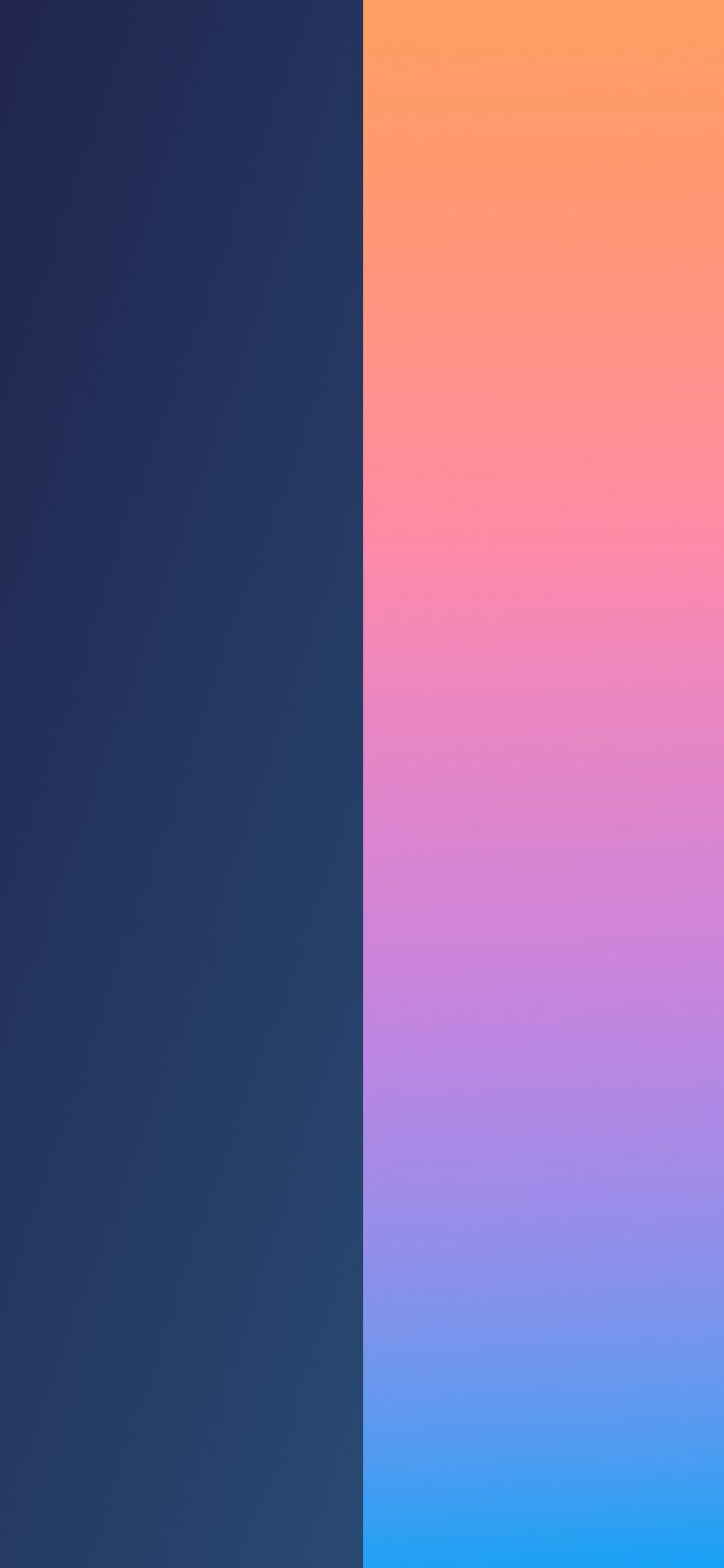 خلفيات iPhone بألوان منقسمة